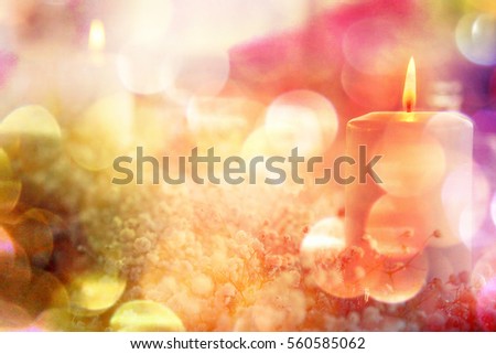 Romantic Valentine candle background 