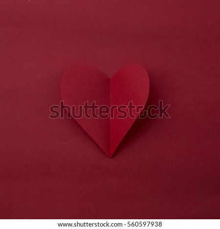 heart on a red background for valentine's day