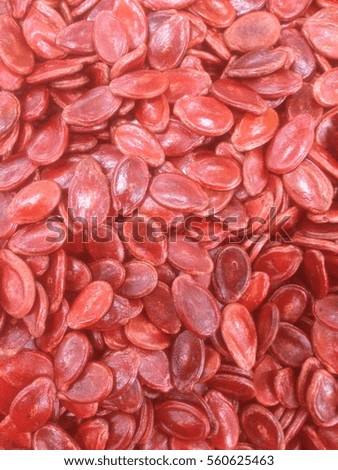 red seeds of pumpkin
