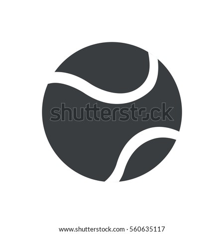 silhouette tennis ball sport icon vector illustration eps 10