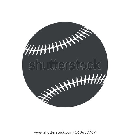 silhouette ball baseball sport american icon vector illustration eps 10