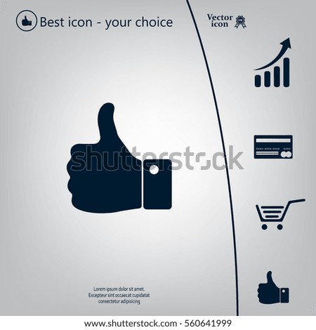Vector thumb up icon