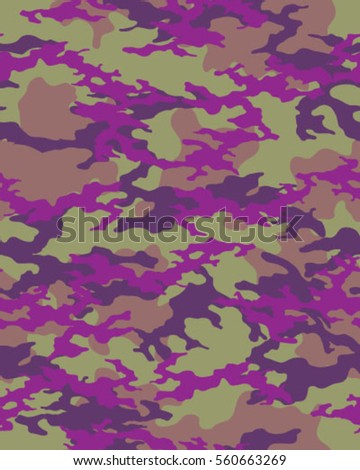 Fashionable camouflage pattern, vector illustration.Millatry print .Seamless vector wallpaper