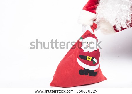 Real Santa Claus Holding a Gift