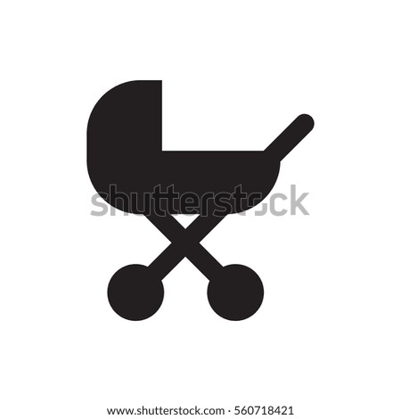 baby stroller icon illustration isolated vector sign symbol