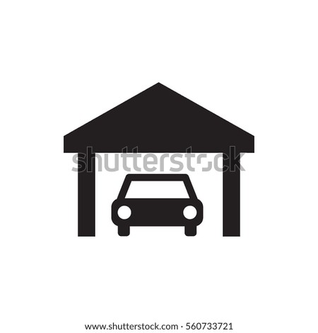 garage icon illustration isolated vector sign symbol