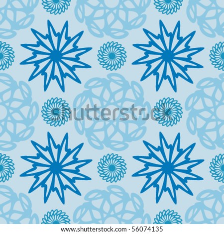 Floral abstract background, seamless repeat pattern