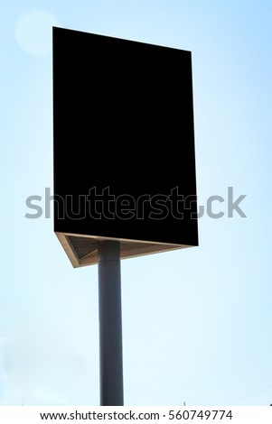 Empty Billboard with Clear Sky