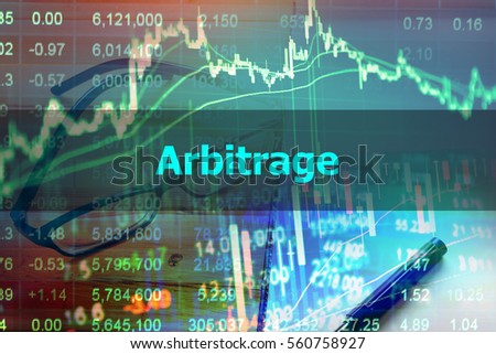 Arbitrage  - Abstract hand writing word to represent the meaning of financial word as concept. The word Arbitrage is a part of Investment and Wealth management vocabulary in stock photo. Royalty-Free Stock Photo #560758927