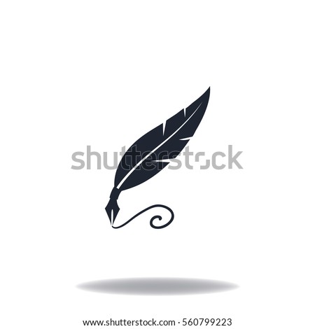 Feather icon, vector design
