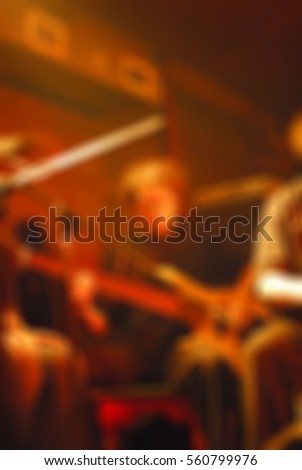 Flamenco music concert at the bar theme blur background