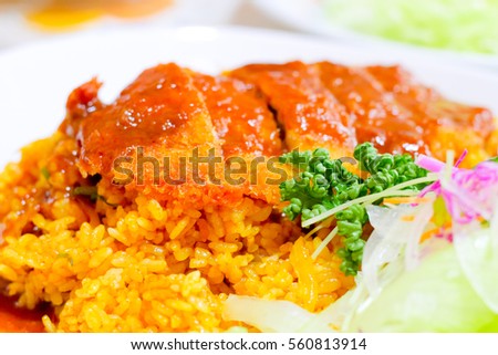 rice Chicken Curry close up