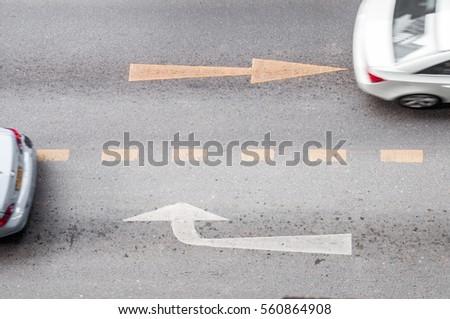 road arrow sign