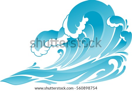 Ocean Wave Isolated Illustration