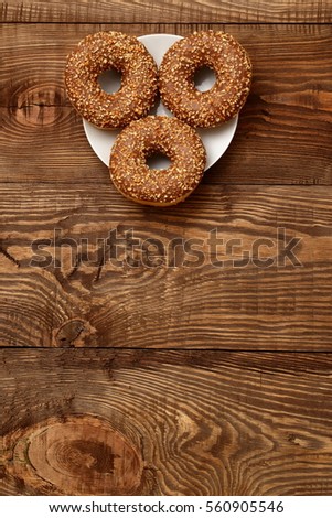 
sweet donuts with coffee