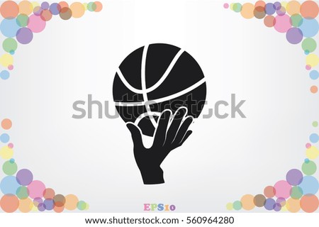 basketball icon vector illustration.