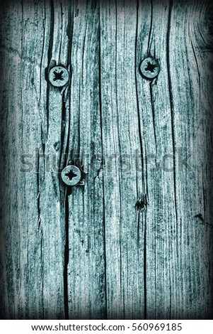 Old Weathered Rotten Cracked Knotted Coarse Wood Cyan Vignetted Grunge Texture