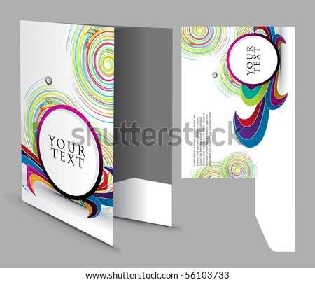 corporate folder with die cut design, best used for your project.