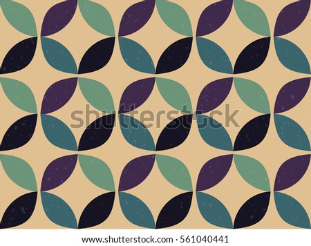 Abstract seamless retro circle vector pattern. Vintage style. Good for poster, wrapping paper or cards.