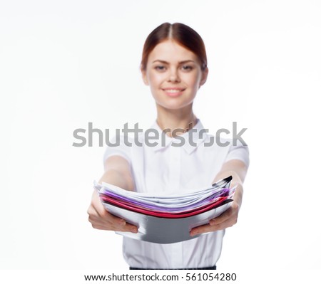 girl with documents