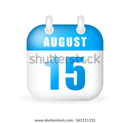 Cute Calendar on White Background. Isolated Vector Illustration 