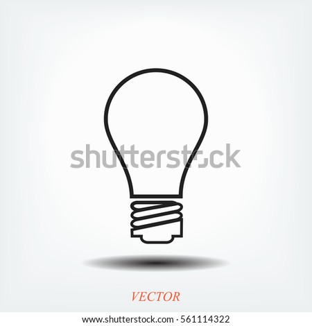 bulb icon, vector best flat icon EPS 10