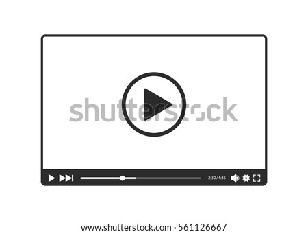 Video player for web, vector illustration Royalty-Free Stock Photo #561126667