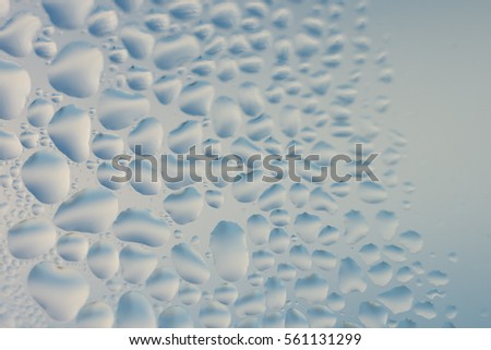 Water drops on window glass. Abstract background.The small depth of field.