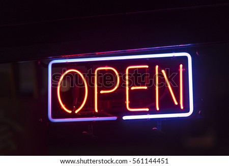 Neon Sign Open 
