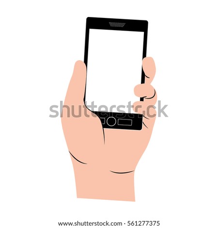 Hand holding smartphone design