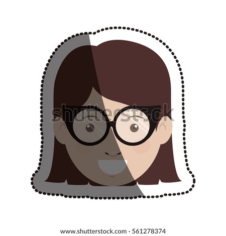 Isolated woman with glasses design