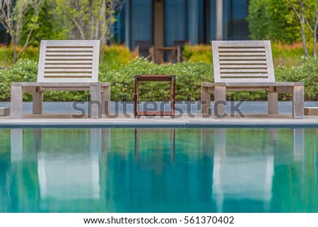 Loungers by the pool,Thailand