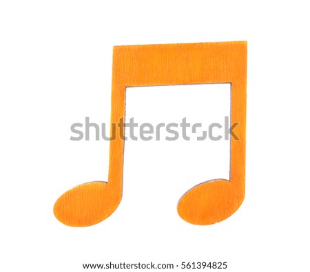 Color music note isolated on white