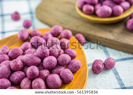 Purple sweet potato peanut beans