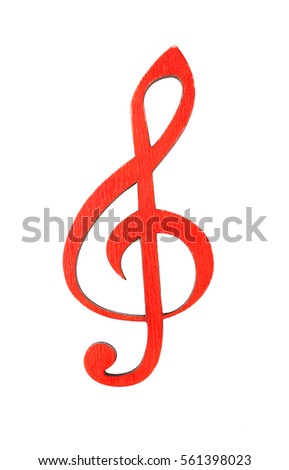 Red clef isolated on white