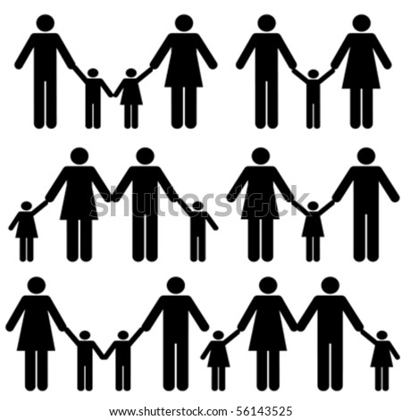 Families with father, mother and children