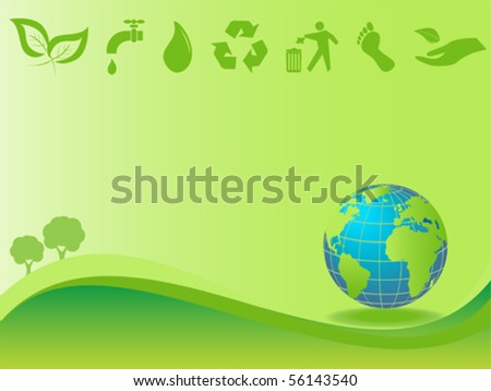 Clean green environment and earth