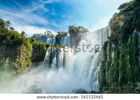 Iguazu falls, 7 wonder of the world in - Argentina Royalty-Free Stock Photo #561532465