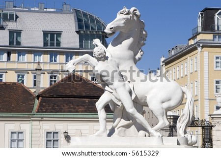 statue from belvedere - vienna