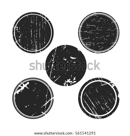 grunge effect circle collections. Banners, Insignias , Logos, Icons, Labels and Badges Set . vector distress textures.blank shapes