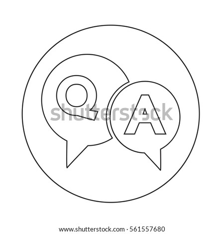 Question and Answer Speech Bubble icon