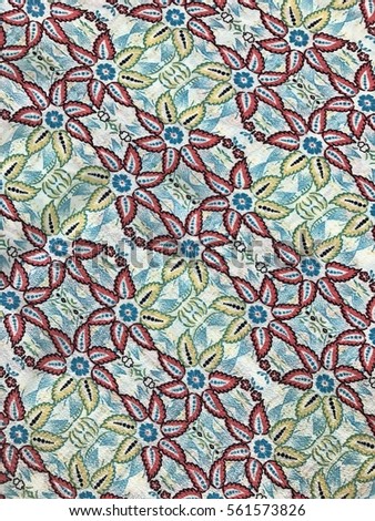The beautiful of art fabric Batik Pattern 