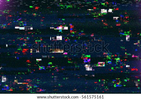 Digital tv damage, television broadcast glitch, abstract technology background