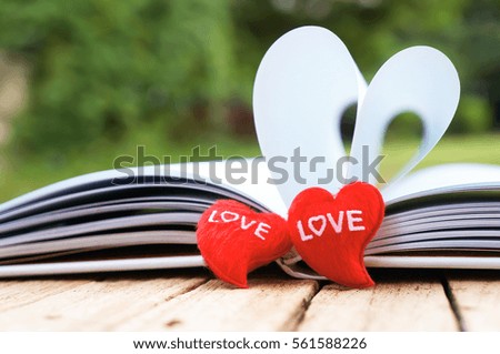 love story, heart book