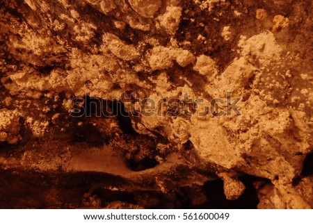 Cave Gold Rock Stone Texture or Background