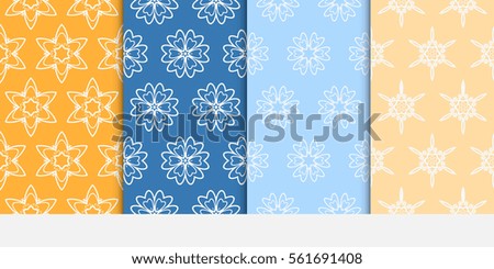 set of Modern abstract floral pattern. vector illustration. for invitation,textile, fabric, wedding, wallpaper