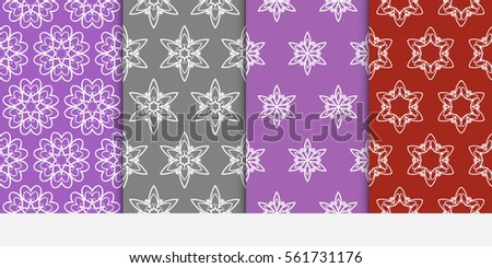 set of floral ornament. seamless pattern. Abstract Geometric Background Design. for wallpaper, invitation, textile, decor, fabric