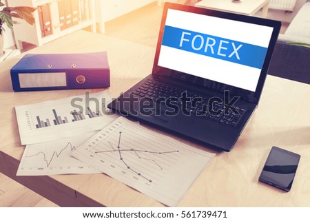 FOREX homepage on the computer screen digital times concept