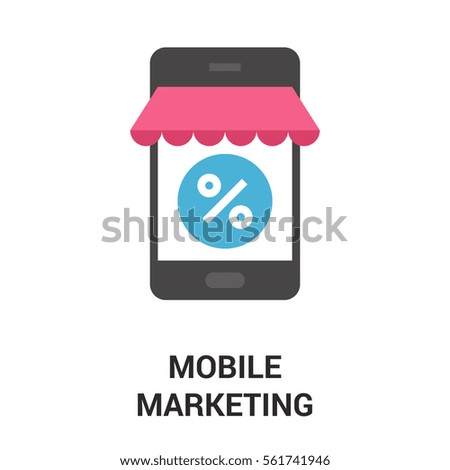 mobile marketing icon concept.
