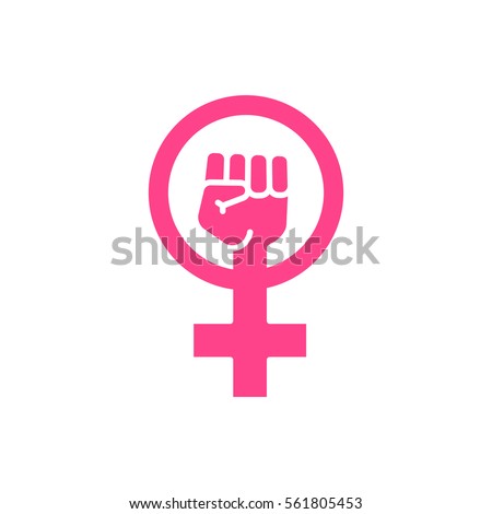 Female Woman Feminism Protest Hand Icon Royalty-Free Stock Photo #561805453